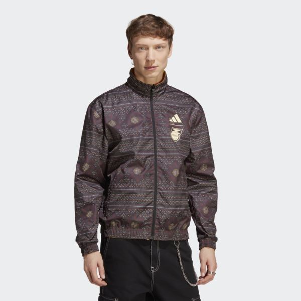 Adidas Jamaica Anthem Jacket Black Hot