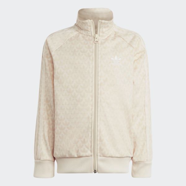 Monogram Print Track Suit Adidas Ecru Tint