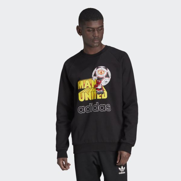 Adidas Manchester United Graphic Sweatshirt Black