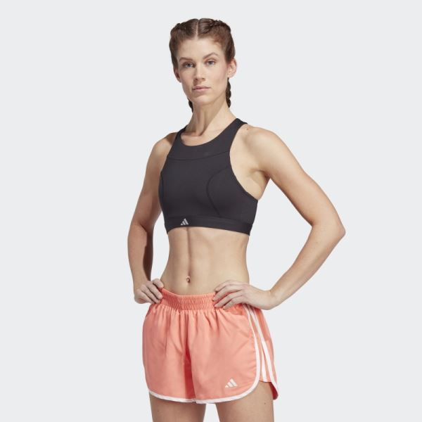 Black Running Medium-Support Bra Adidas