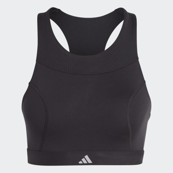 Black Running Medium-Support Bra Adidas