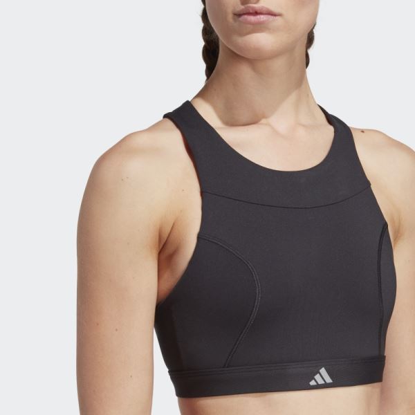 Black Running Medium-Support Bra Adidas