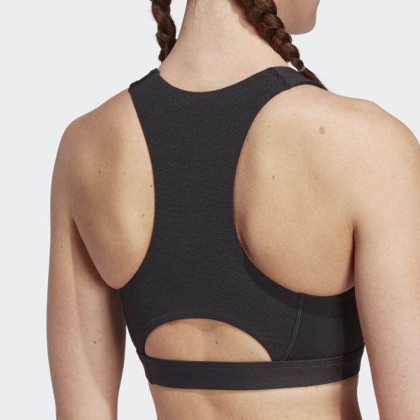 Black Running Medium-Support Bra Adidas