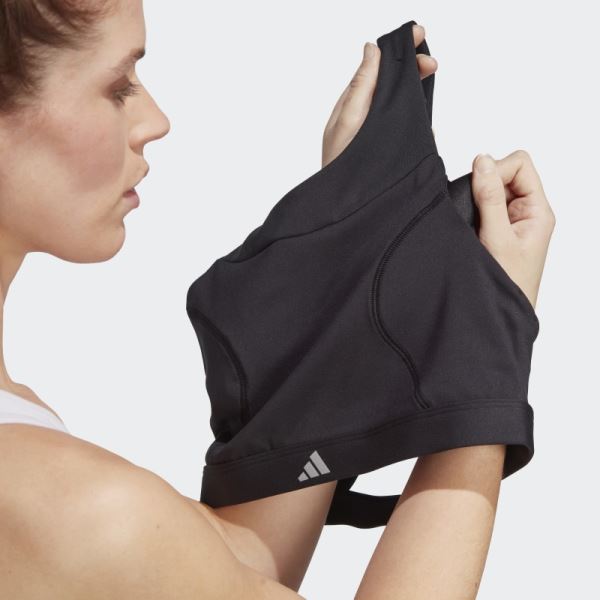 Black Running Medium-Support Bra Adidas