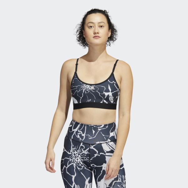 Adidas Dash Grey Light-Support Flower Print Bra