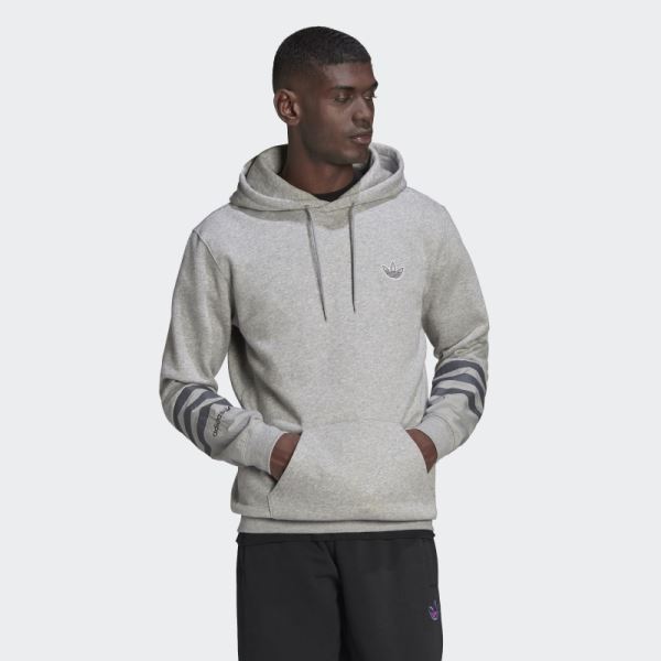 Medium Grey Fashion Adidas SPRT Fleece Hoodie