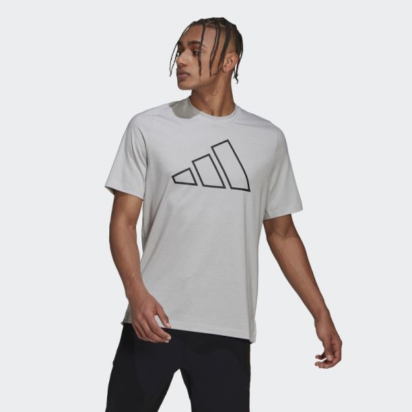 Train Icons 3-Bar Training Tee Adidas Grey