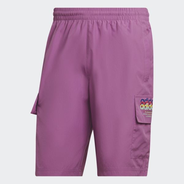 Lilac Adidas Hyperreal Cargo Shorts