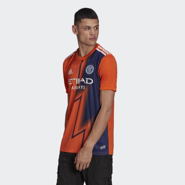 Adidas New York City FC 22/23 Away Jersey Orange