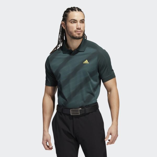 Green Statement Print Polo Shirt Adidas