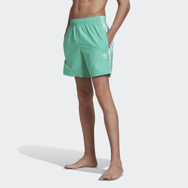 Adidas Adicolor Classics 3-Stripes Swim Shorts Hi-Res Green