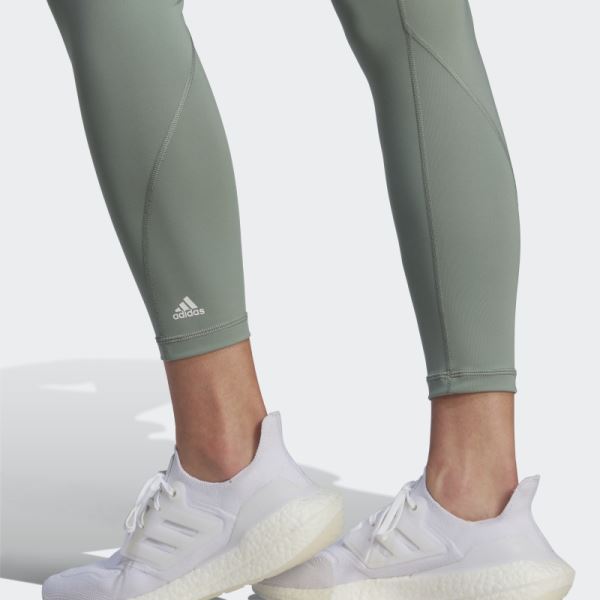 Optime Training 7/8 Leggings Silver Green Adidas