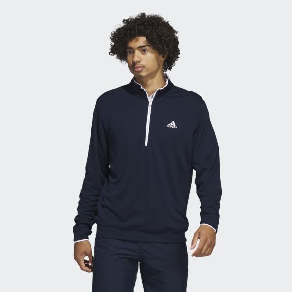 Adidas Quarter-Zip Pullover Navy