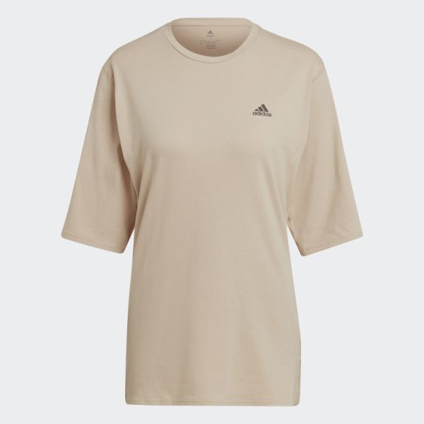 Adidas Run Icons Made With Nature Running Tee Beige