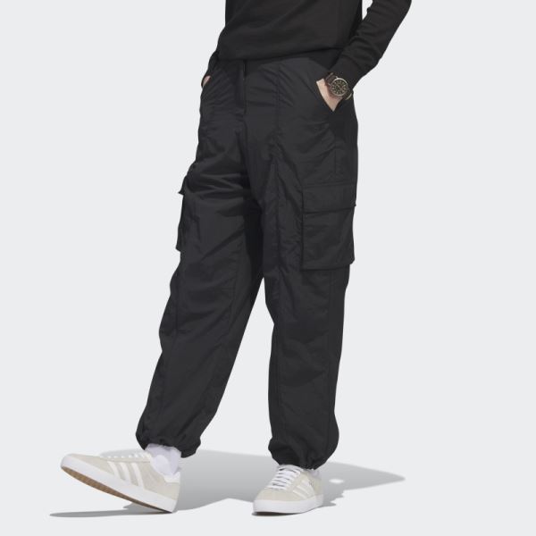 Premium Essentials Nylon Cargo Pants Black Adidas