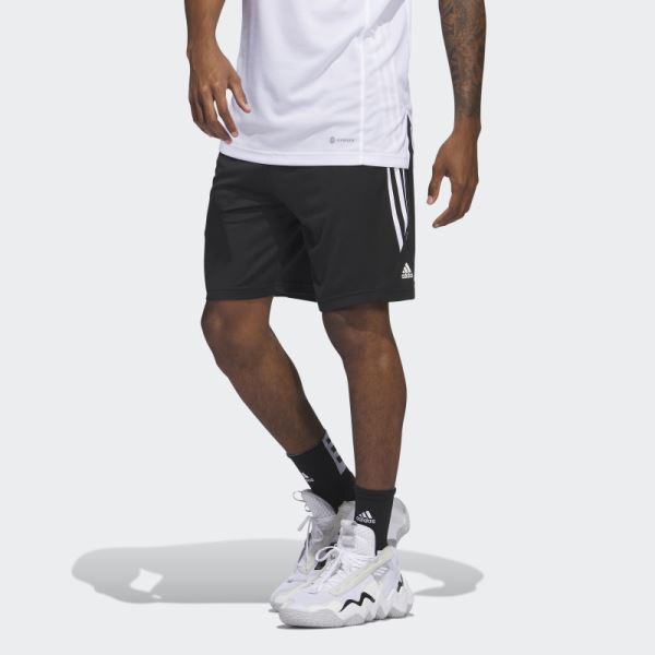 Black Adidas Legends 3-Stripes Basketball Shorts Fashion