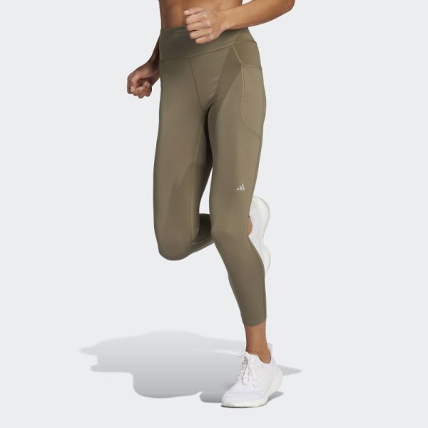 Olive Adidas DailyRun 7/8 Leggings