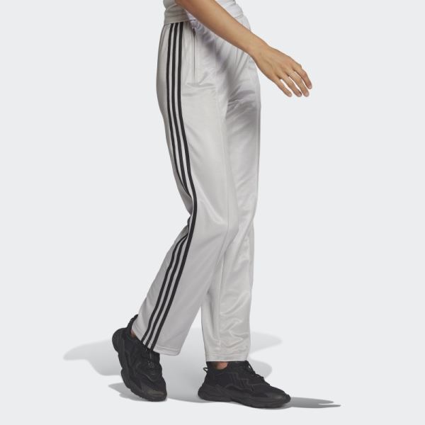 Adidas Silver Adicolor Classics High-Shine Straight-Leg Track Pants