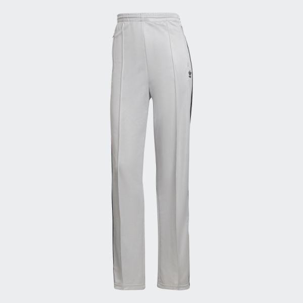 Adidas Silver Adicolor Classics High-Shine Straight-Leg Track Pants