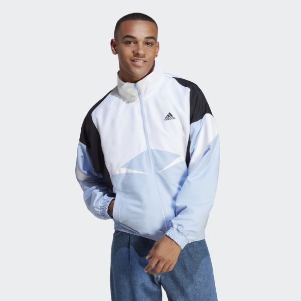 Adidas Blue Dawn Colorblock Track Jacket