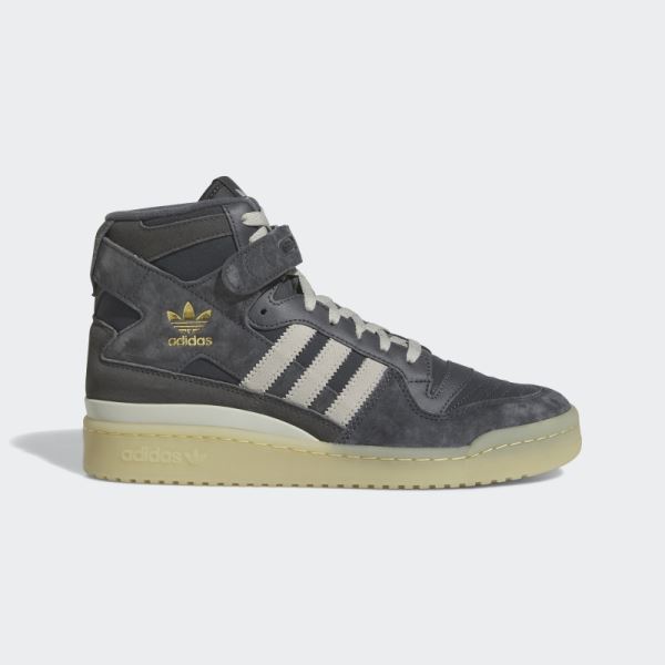 Grey Adidas Forum Mid Shoes