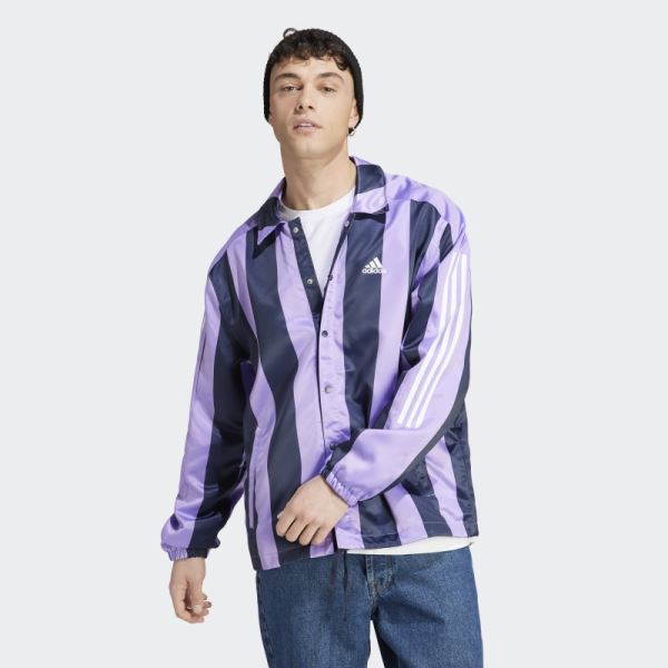 Violet Adidas Satin Coaches Jacket