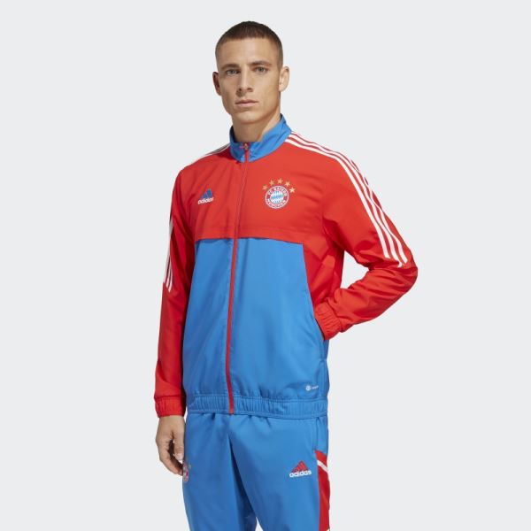 Red Adidas FC Bayern Condivo 22 Presentation Track Top