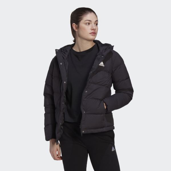 Helionic Hooded Down Jacket Adidas Black