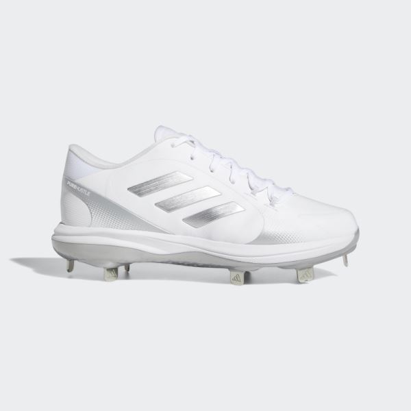 Adidas White PureHustle 2.0 Cleats