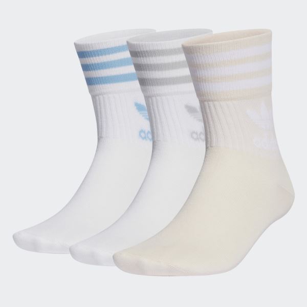 Adidas MID-CUT CREW SOCKS - 3 PAIRS Quartz