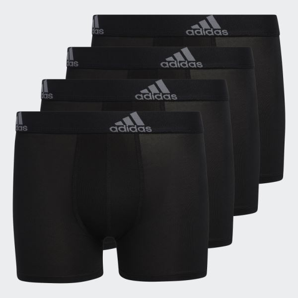 Sport Performance Boxer Briefs 4 Pairs Black Adidas