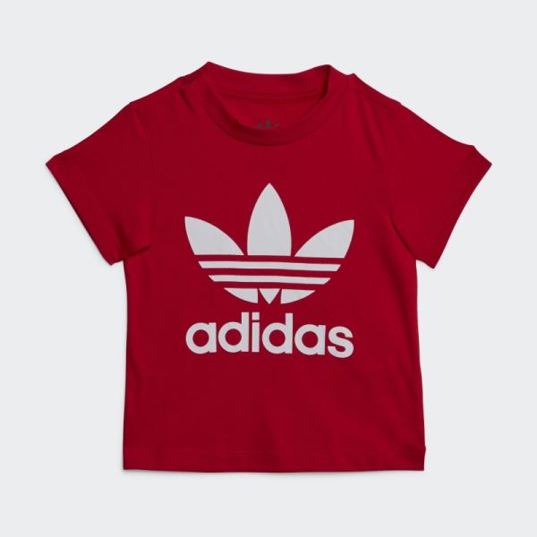 Stylish Adidas Trefoil T-Shirt Scarlet