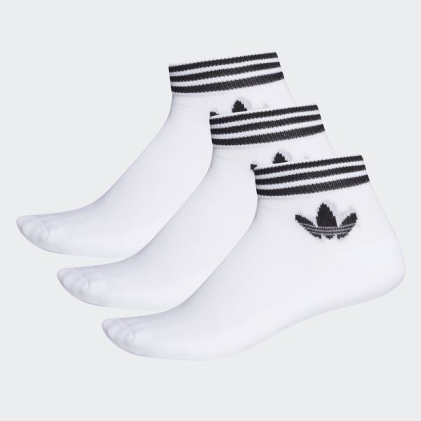 Adidas TREFOIL ANKLE SOCKS - 3 PAIRS Black