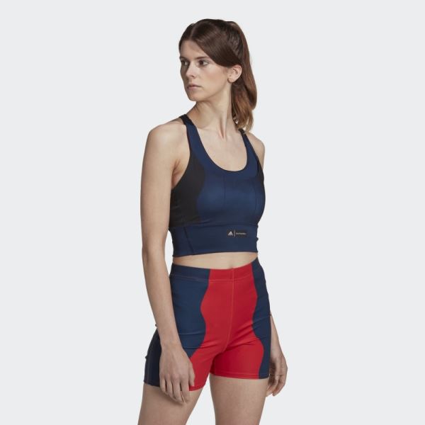 Adidas Navy Marimekko Medium-Support Pocket Bra