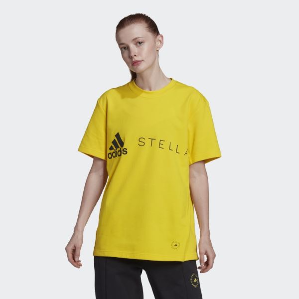 Yellow Adidas by Stella McCartney Logo Tee Hot