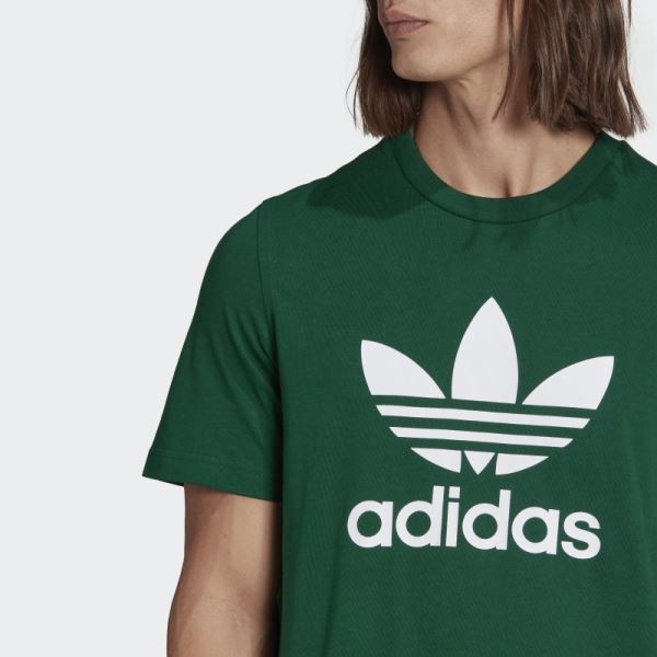 Dark Green Adicolor Classics Trefoil Tee Adidas