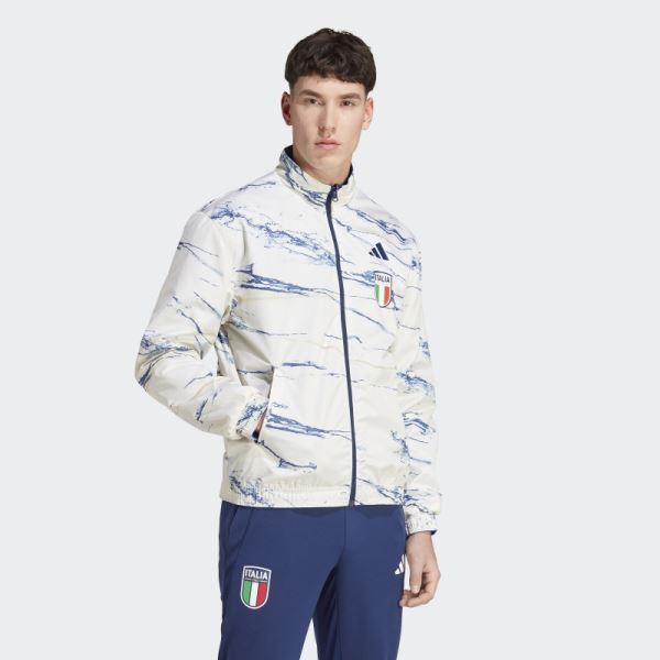 Blue Italy Anthem Jacket Adidas