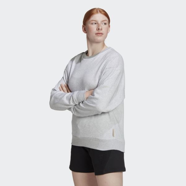 Studio Lounge Loose Sweatshirt Light Grey Heather Adidas