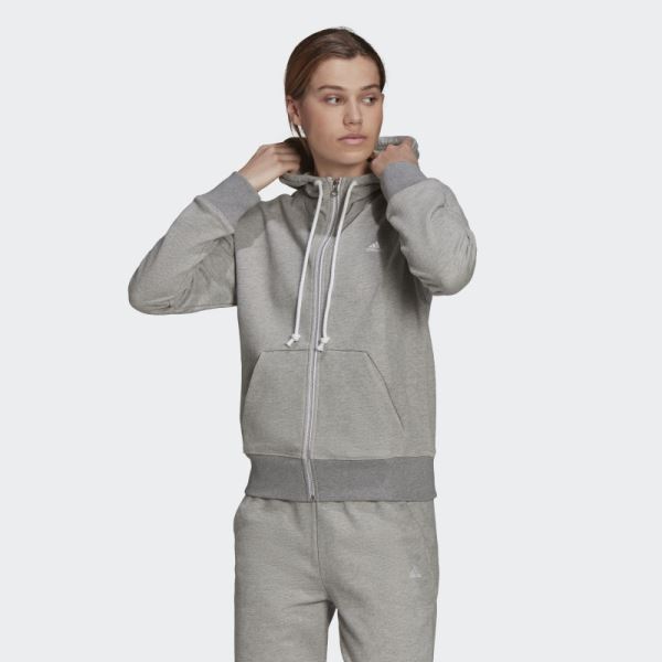 Medium Grey Fashion Adidas Sportswear Stadium Full-Zip Hoodie