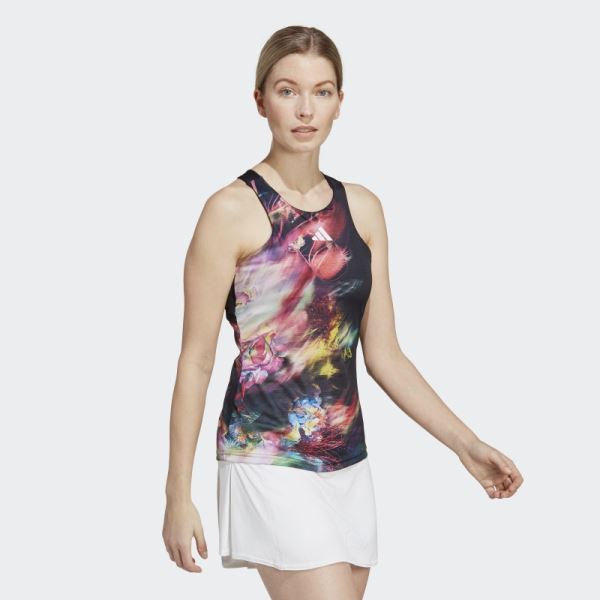 Multicolor Adidas Melbourne Tennis Y-Tank Top