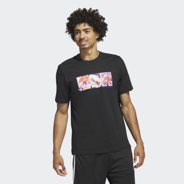 Adidas Lil' Stripe Basketball Graphic Tee Black