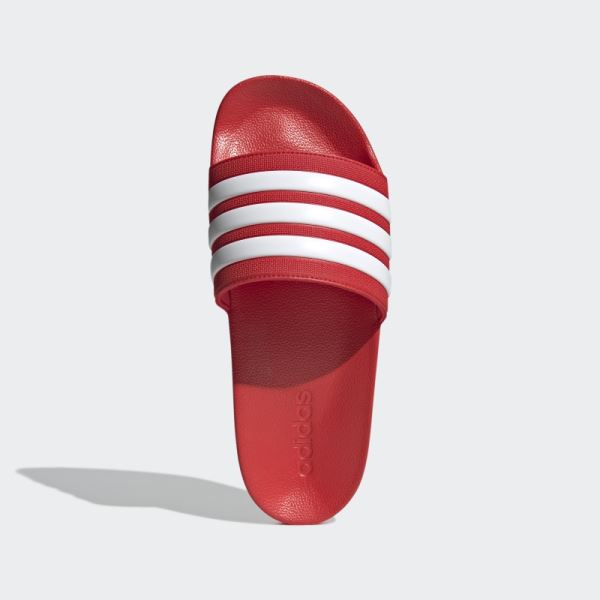 Red Adidas Adilette Shower Slides