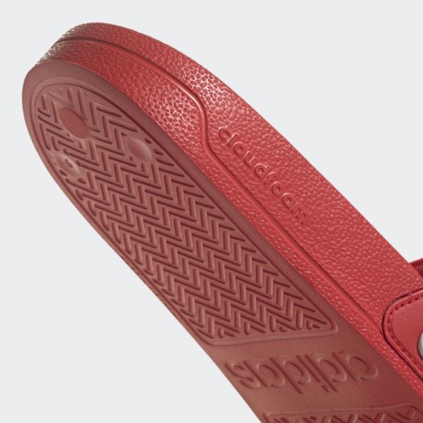 Red Adidas Adilette Shower Slides