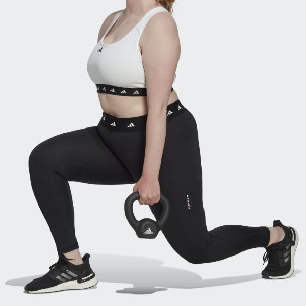 Black Techfit Period-Proof 7/8 Leggings (Plus Size) Adidas