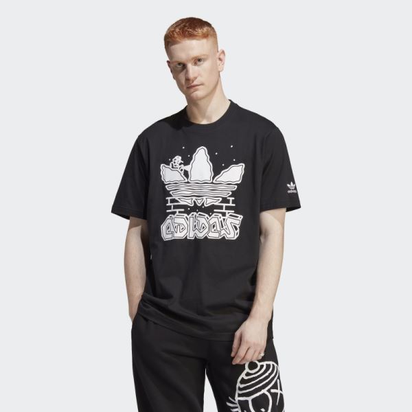 Black Graphics Hack the Elite T-Shirt Adidas