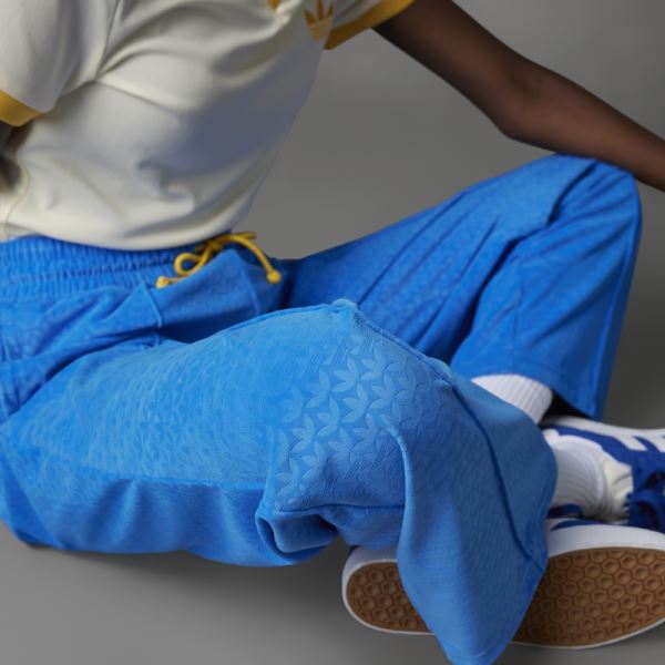 Adicolor 70s Velour Pants Blue Bird Adidas