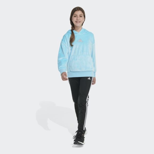 Blue Adidas Cozy Fleece Pullover Hoodie