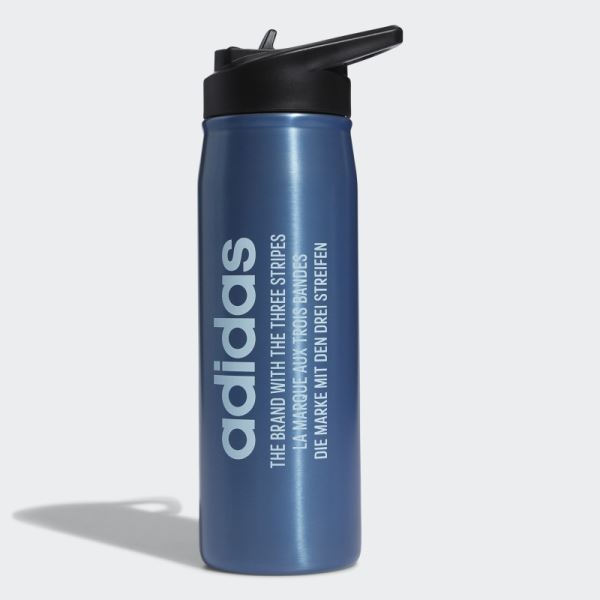 Adidas Blue Steel Straw Metal Bottle 600 ML