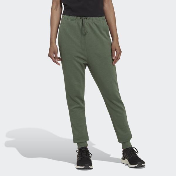 Studio Lounge High-Waist Pants Adidas Green Oxide