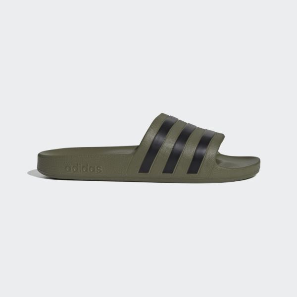 Olive Adidas Adilette Aqua Slides